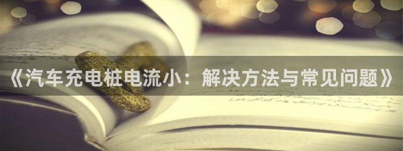 威廉希尔操盘手：《汽车充电桩电流小：解决